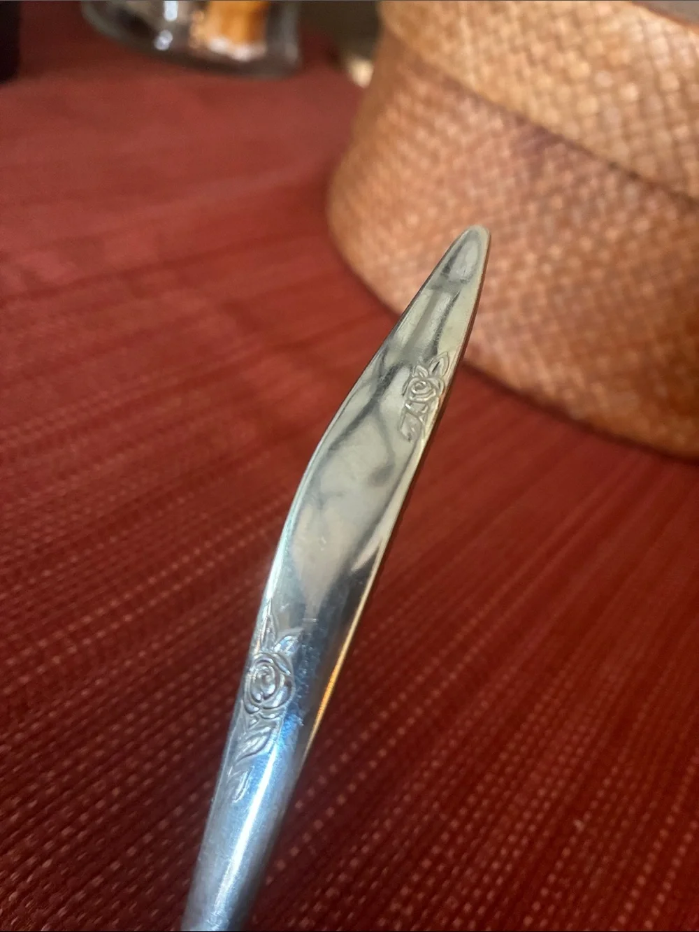 Vintage Oneida Enchantment-Gentle Rose silverplate gravy ladle